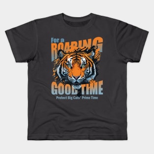 For a Roaring a good time:  protect Big Cats' Prime time Kids T-Shirt